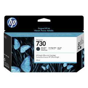 HP 730 - 130ml (P2V65A) Matte Black Original Inkjet Cartridge - Cartouches Certifiées