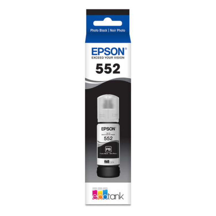 EPSON T552 (T552120-S) Photo Black Original Inkjet Cartridge - Cartouches Certifiées