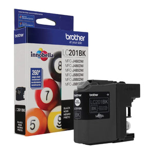 BROTHER LC201BK Black Original Inkjet Cartridge - Cartouches Certifiées