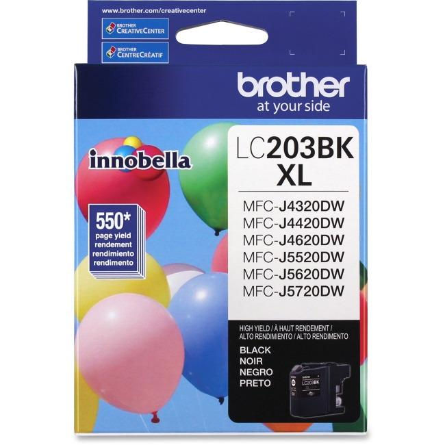 BROTHER LC203BK Black Original Inkjet Cartridge - Cartouches Certifiées
