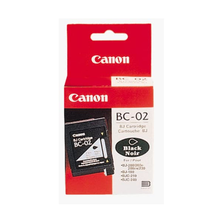 CANON BC-02 (0881A003) Black Original Inkjet Cartridge - Cartouches Certifiées