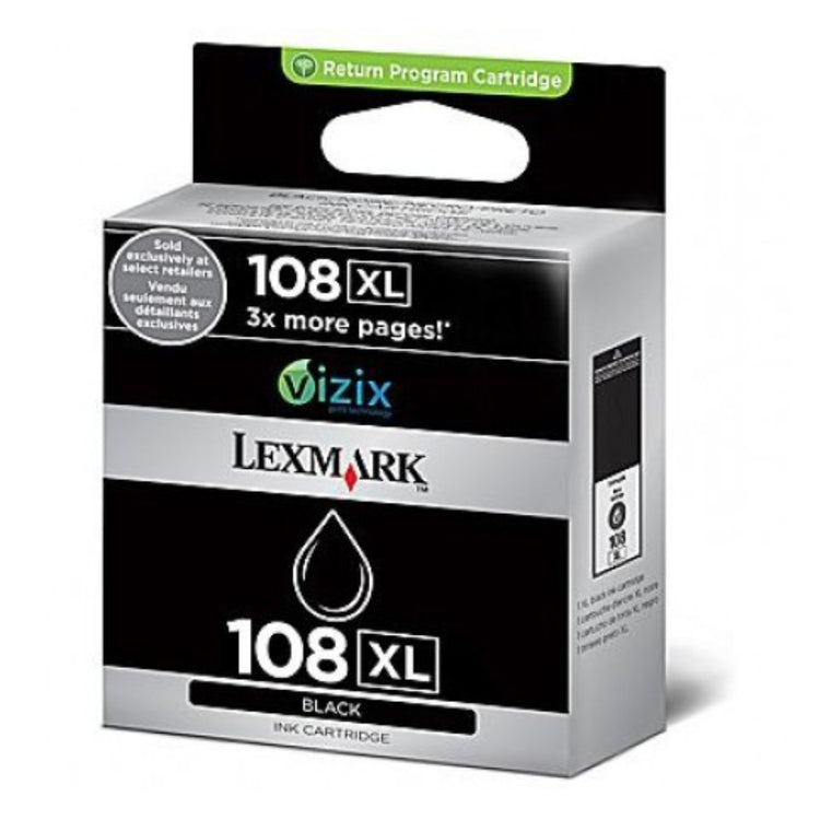 LEXMARK 108XL Black Original Inkjet Cartridge - Cartouches Certifiées