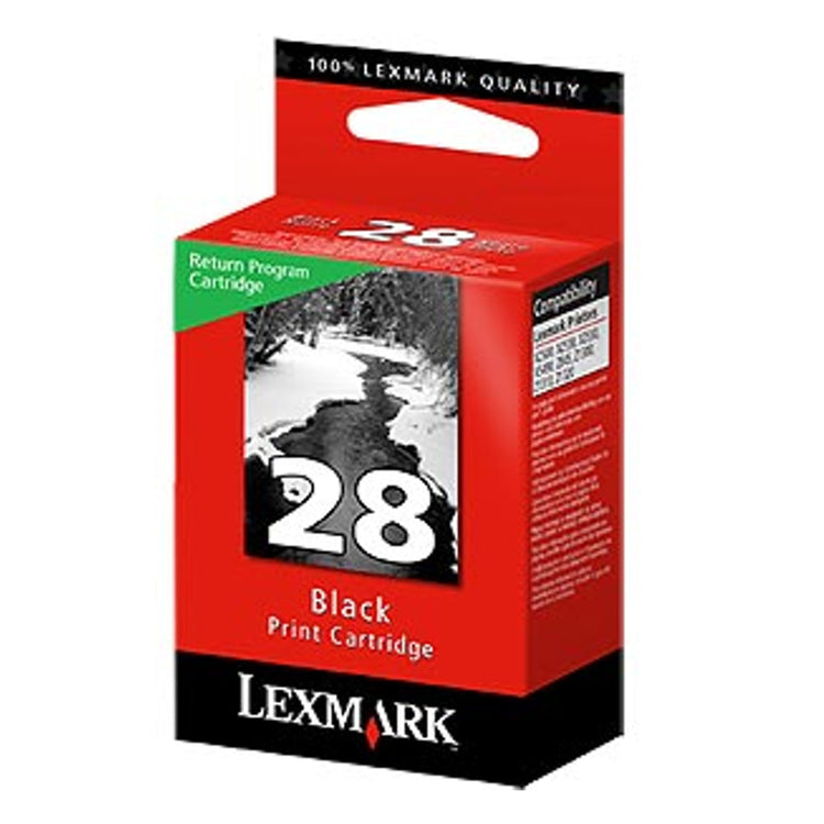 LEXMARK 28 Black Original Inkjet Cartridge - Cartouches Certifiées