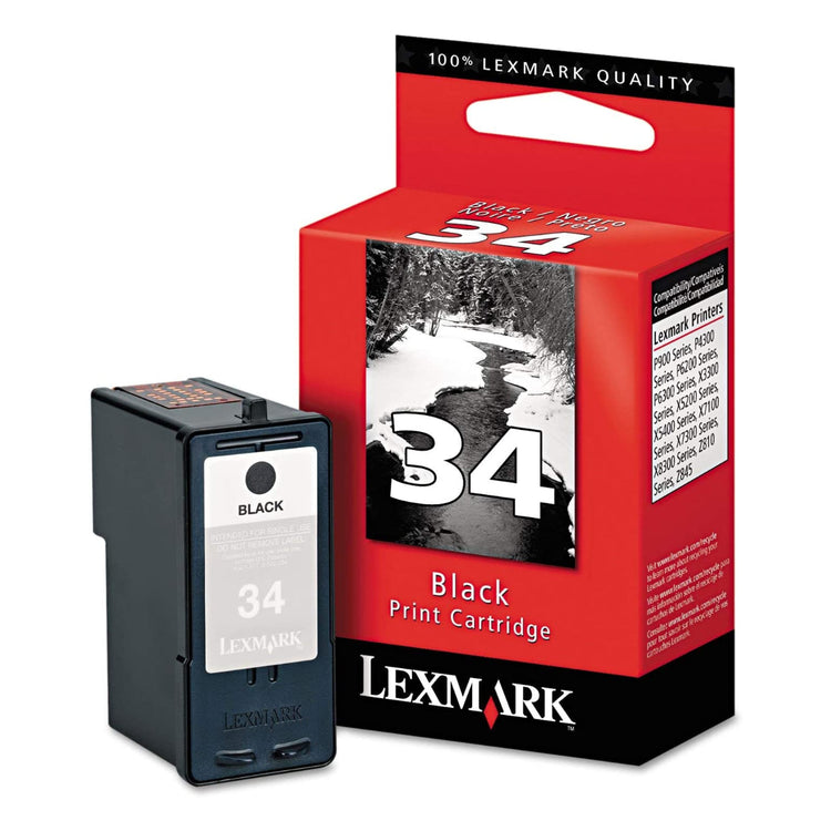 LEXMARK 34 Black Original Inkjet Cartridge - Cartouches Certifiées