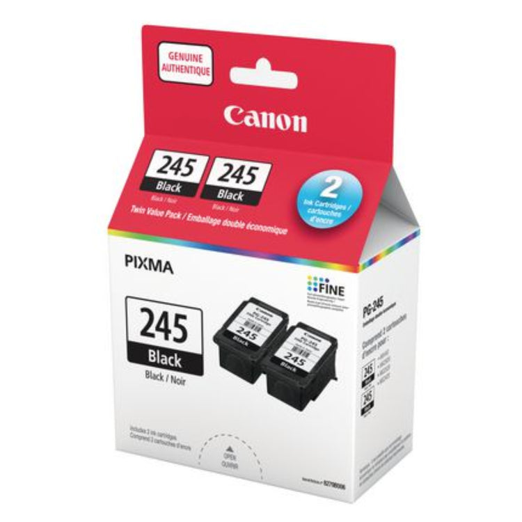 CANON PG-245 Twin Value Pack (8279B006) Black  Original Inkjet Cartridge - Cartouches Certifiées