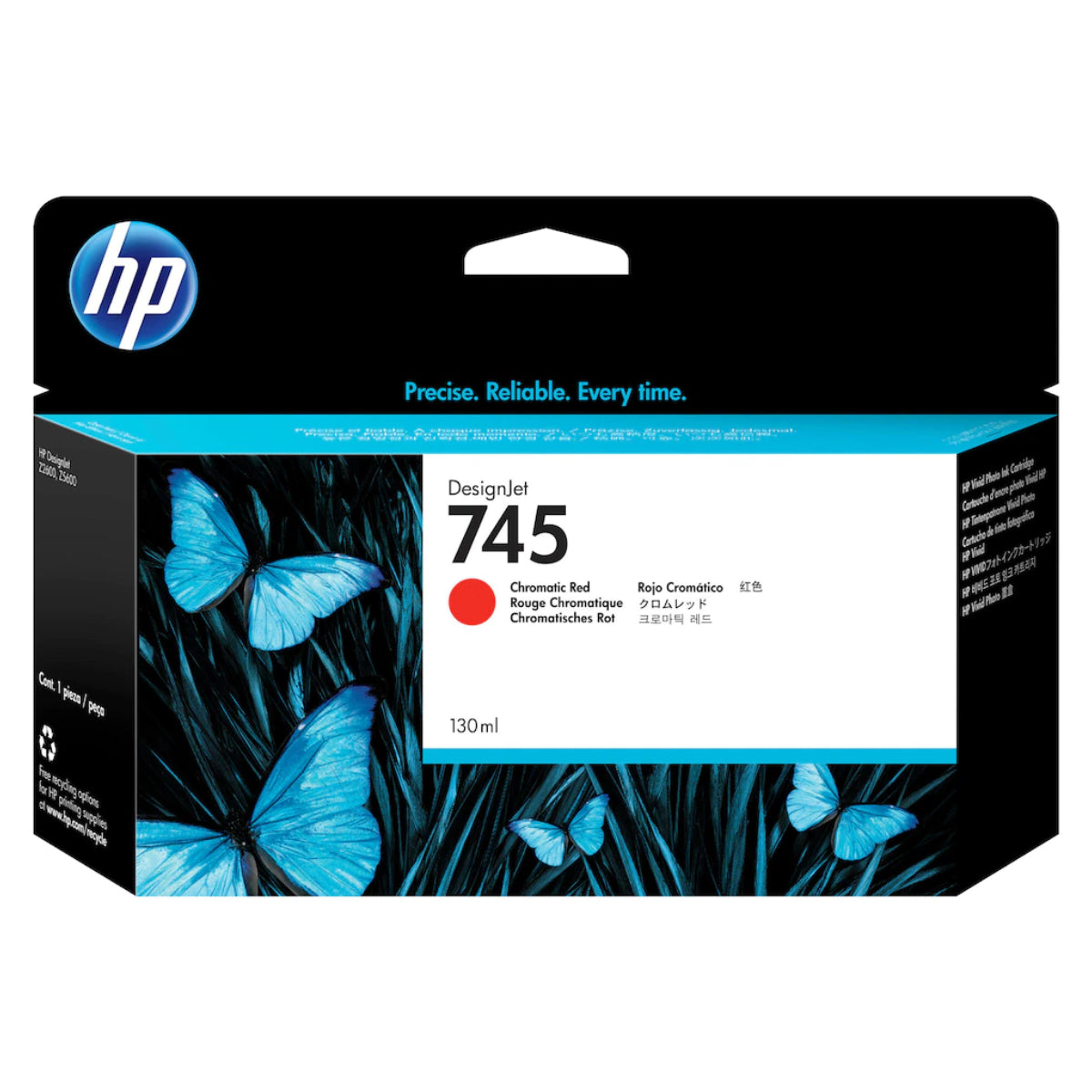 HP 745 - 130ml (F9K00A) Red Original Inkjet Cartridge - Cartouches Certifiées