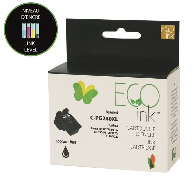 Refurbished CANON PG-240XL (5206B001) Black Inkjet Cartridge - Cartouches Certifiées