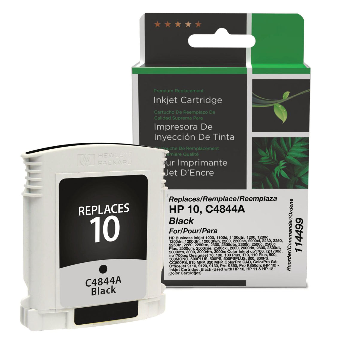Refurbished HP 10 (C4844A) Black Inkjet Cartridge - Cartouches Certifiées