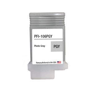 Refurbished CANON PFI-106 130ml (6631B001AA) Photo Gray Inkjet Cartridge - Cartouches Certifiées