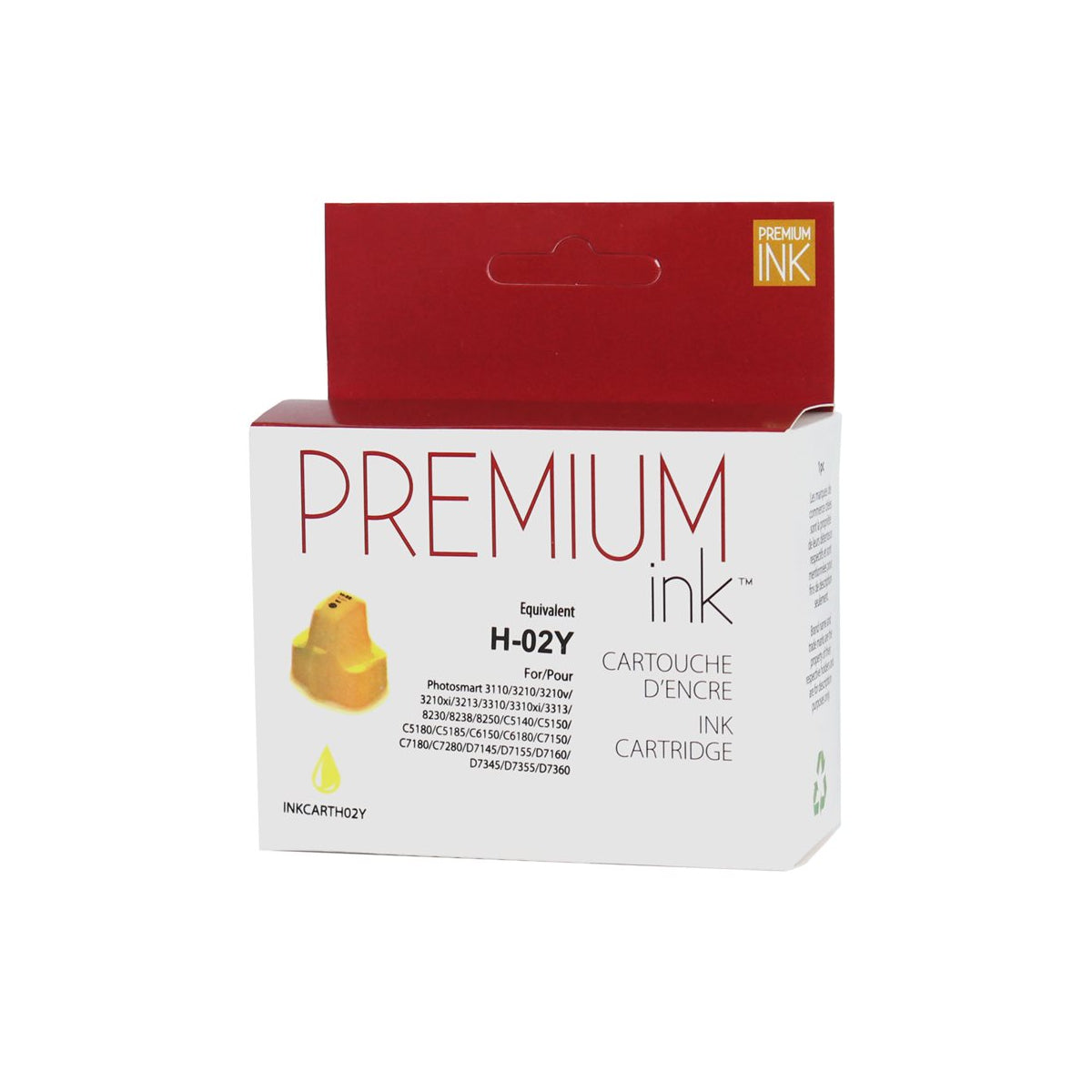 Refurbished HP 02 (C8773WN) Yellow Inkjet Cartridge - Cartouches Certifiées