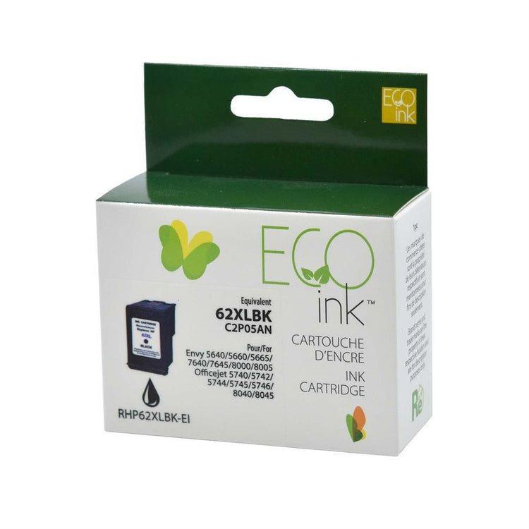 Refurbished HP 62XL (C2P05AN) Black Inkjet Cartridge - Cartouches Certifiées
