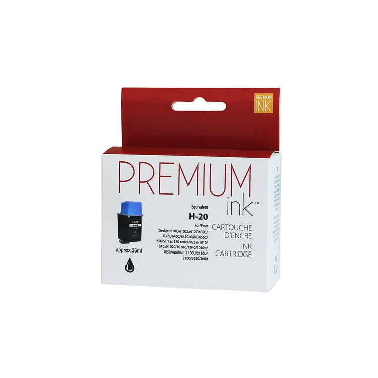 Refurbished HP 20 (C6614DN) Black Inkjet Cartridge - Cartouches Certifiées