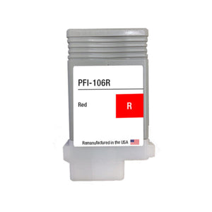 Refurbished CANON PFI-106 130ml (6627B001AA) Red Inkjet Cartridge - Cartouches Certifiées