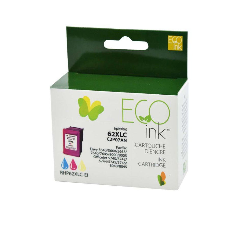 Refurbished HP 62XL (C2P07AN) Color Inkjet Cartridge - Cartouches Certifiées