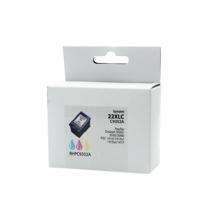 Refurbished HP 22XL (C9352A) Color Inkjet Cartridge - Cartouches Certifiées