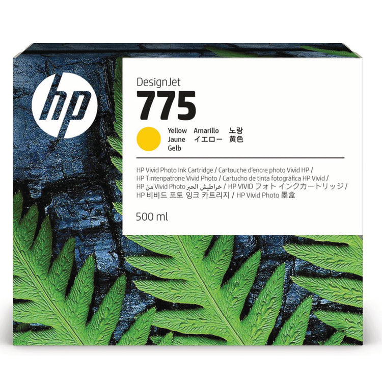 HP 775 - 500ml (1XB19A) Yellow Original Inkjet Cartridge - Cartouches Certifiées