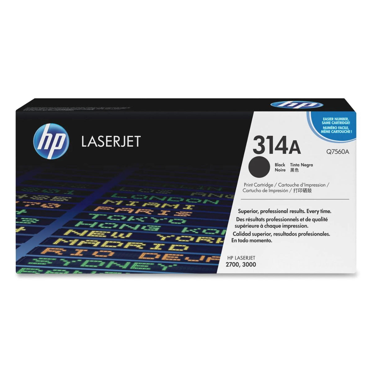 HP Q7560A (314A) Black Original Toner Cartridge - Cartouches Certifiées