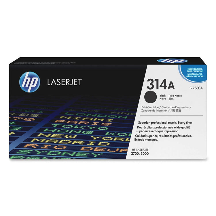 HP Q7560A (314A) Black Original Toner Cartridge - Cartouches Certifiées