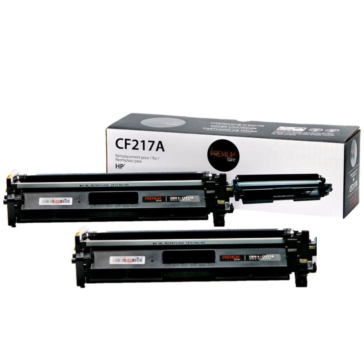 Compatible HP (17A) Set of 2 Black Toner Cartridge Premium Quality - Cartouches Certifiées