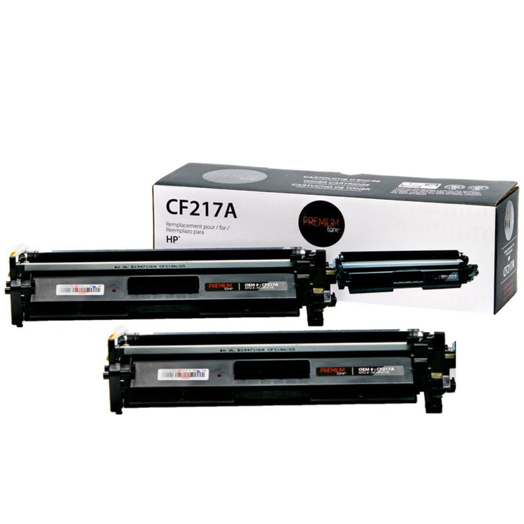 Compatible HP (17A) Set of 2 Black Toner Cartridge Premium Quality - Cartouches Certifiées