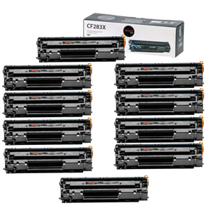 Compatible HP (83X) Set of 10 Black Toner Cartridge Premium Quality - Cartouches Certifiées