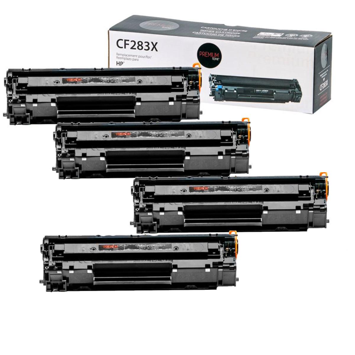 Compatible HP (83X) Set of 4 Black Toner Cartridge Premium Quality - Cartouches Certifiées