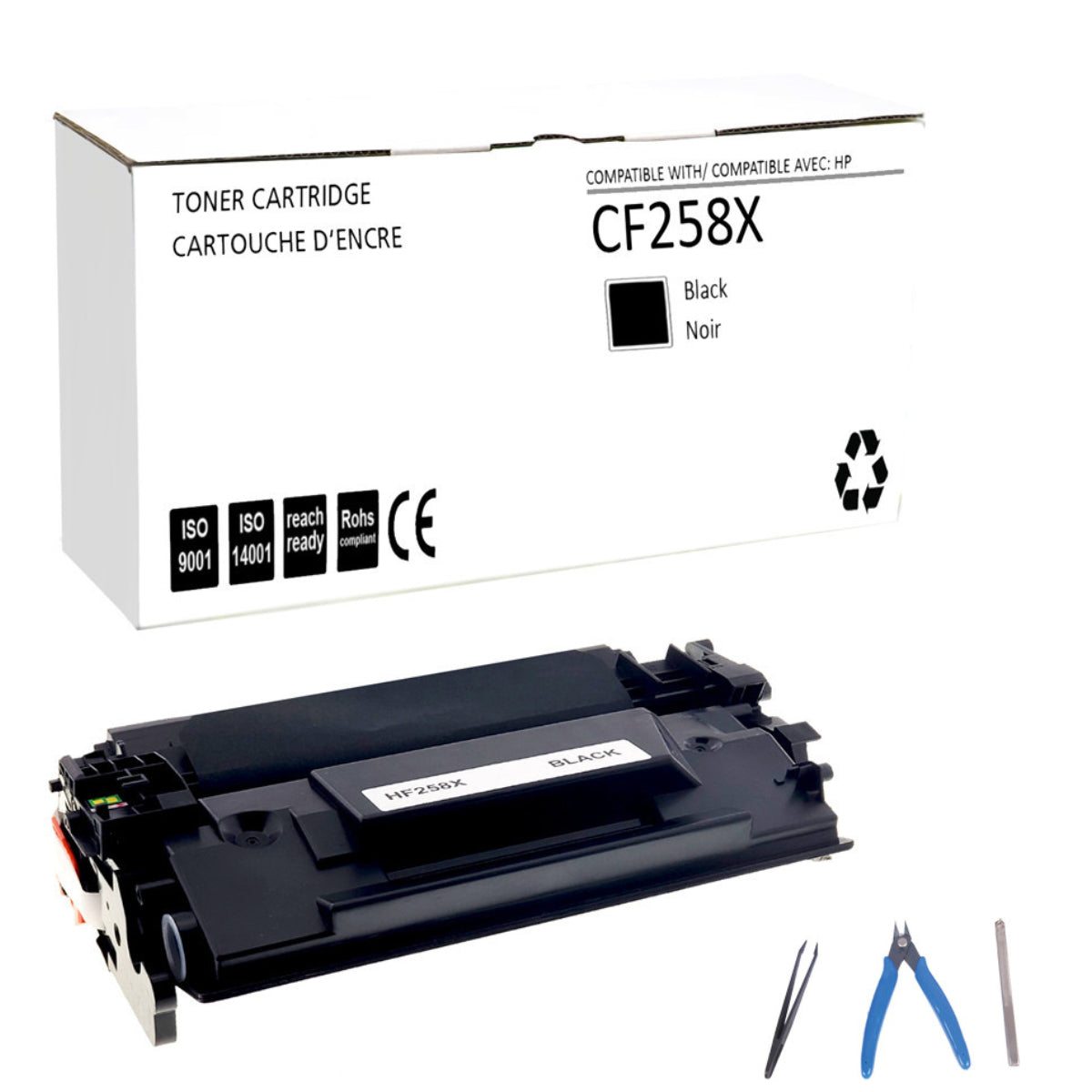 Compatible HP 58X ***WITHOUT CHIP*** Black Toner Cartridge Premium Quality - Cartouches Certifiées
