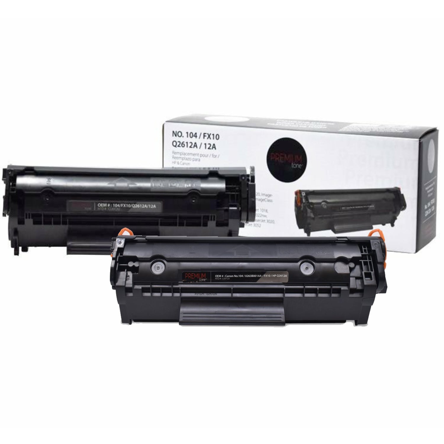 Compatible HP (12A) Set of 2 Black Toner Cartridge Premium Quality - Cartouches Certifiées
