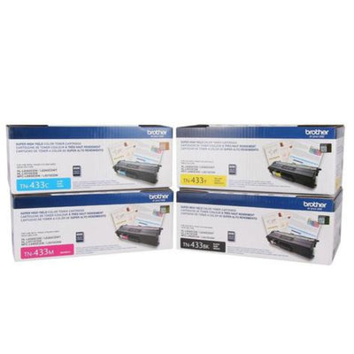 BROTHER TN-433 Set Of 4 Black And Color Original Toner Cartridge - Cartouches Certifiées