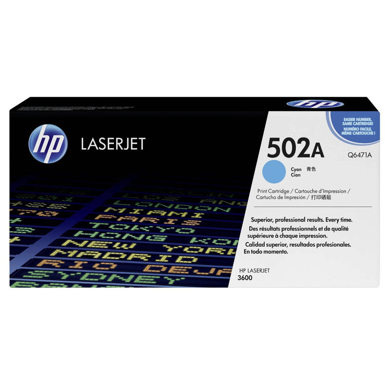 HP Q6471A (502A) Cyan Original Toner Cartridge - Cartouches Certifiées