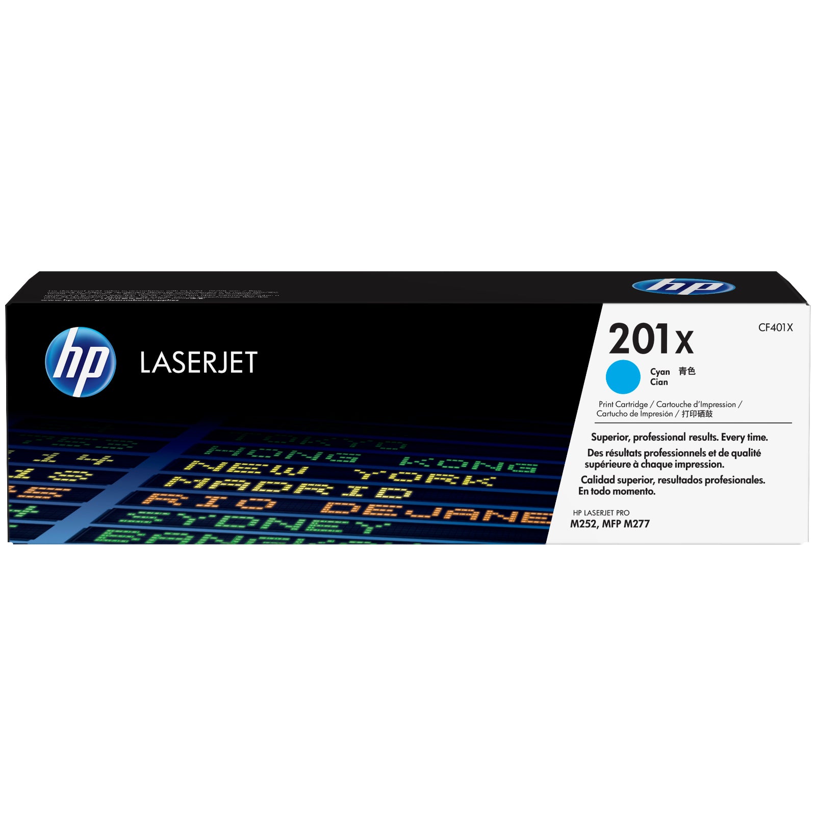 HP CF401X (201X) Cyan Original Toner Cartridge - Cartouches Certifiées