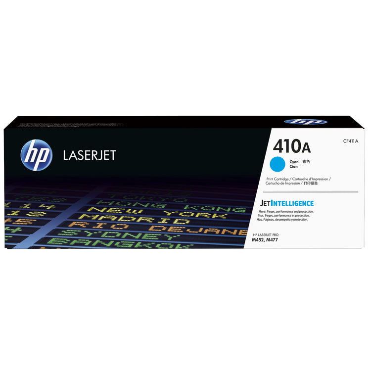 HP CF411A (410A) Cyan Original Toner Cartridge - Cartouches Certifiées