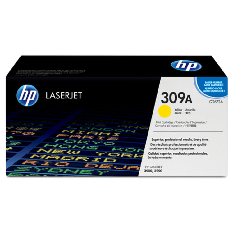 HP Q2672A (309A) Yellow Original Toner Cartridge - Cartouches Certifiées