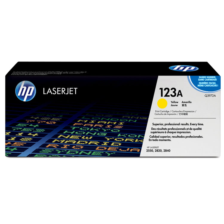 HP Q3972A (123A) Yellow Original Toner Cartridge - Cartouches Certifiées