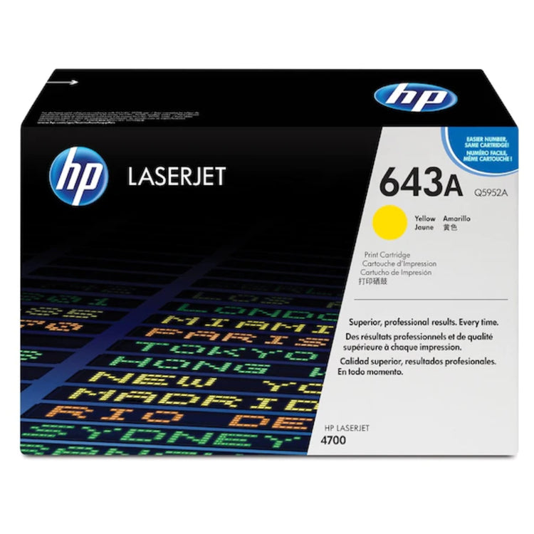 HP Q5952A (643A) Yellow Original Toner Cartridge - Cartouches Certifiées