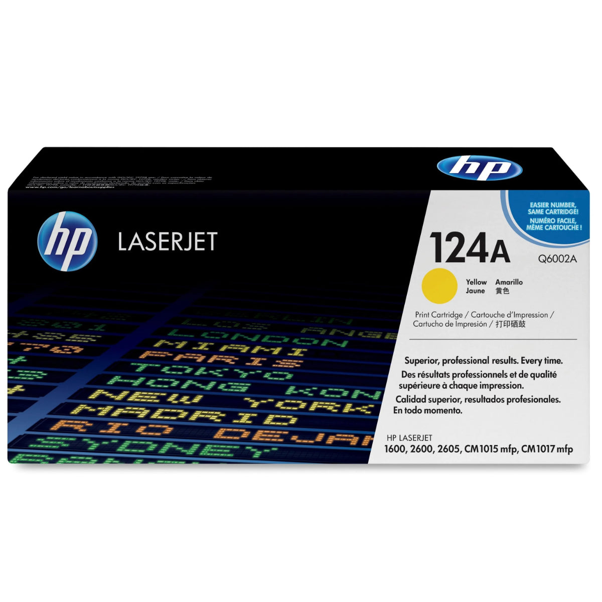 HP Q6002A (124A) Yellow Original Toner Cartridge - Cartouches Certifiées