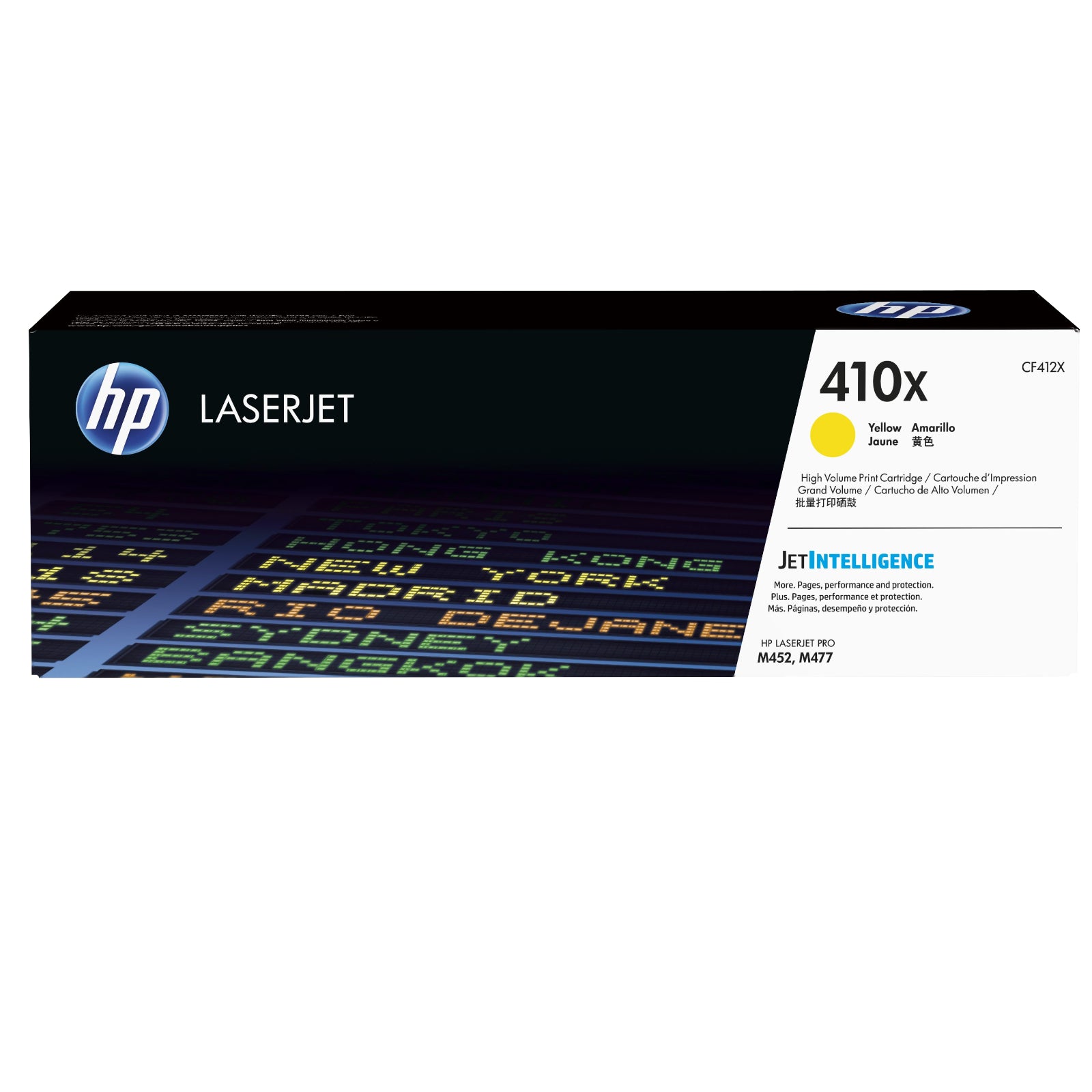 HP CF412X (410X) Yellow Original Toner Cartridge - Cartouches Certifiées