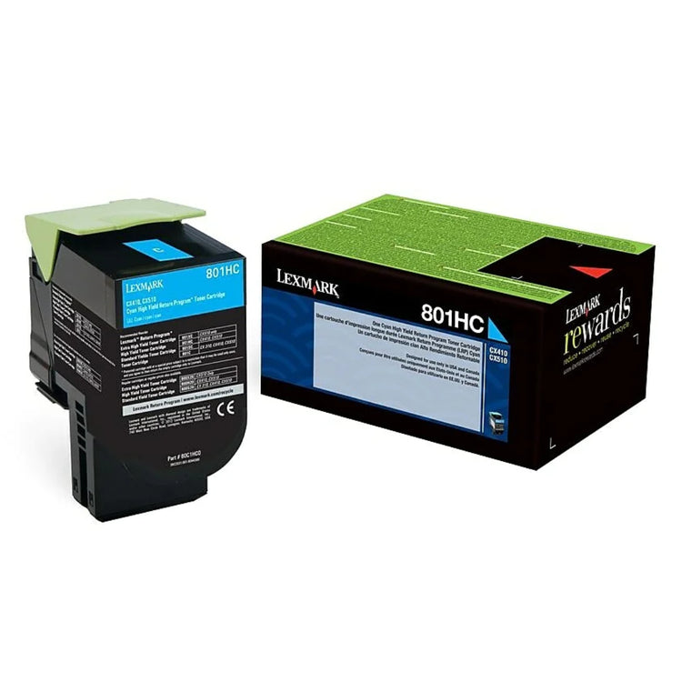 LEXMARK 80C1HC0 (80C0H20) Cyan Original Toner Cartridge - Cartouches Certifiées