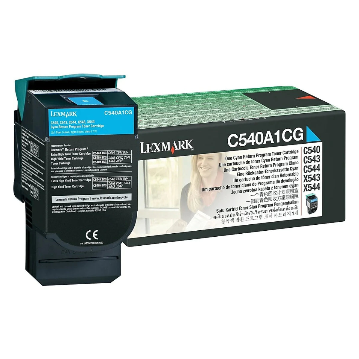 LEXMARK C540A1CG Cyan Original Toner Cartridge - Cartouches Certifiées