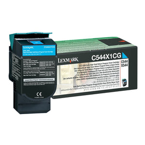 LEXMARK C544X1CG Cyan Original Toner Cartridge - Cartouches Certifiées