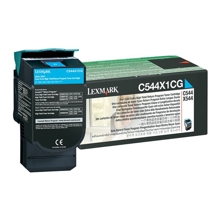 LEXMARK C544X1CG Cyan Original Toner Cartridge - Cartouches Certifiées