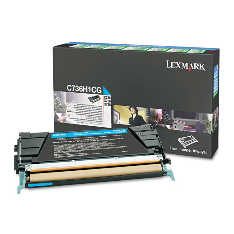 LEXMARK C736H1CG Cyan Original Toner Cartridge - Cartouches Certifiées