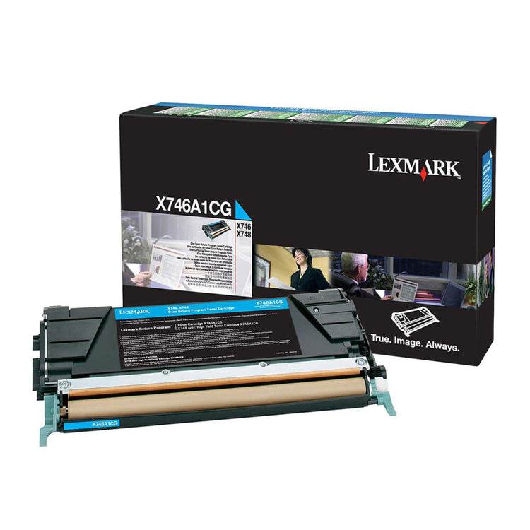 LEXMARK X746A1CG (X746A2CG) Cyan Original Toner Cartridge - Cartouches Certifiées