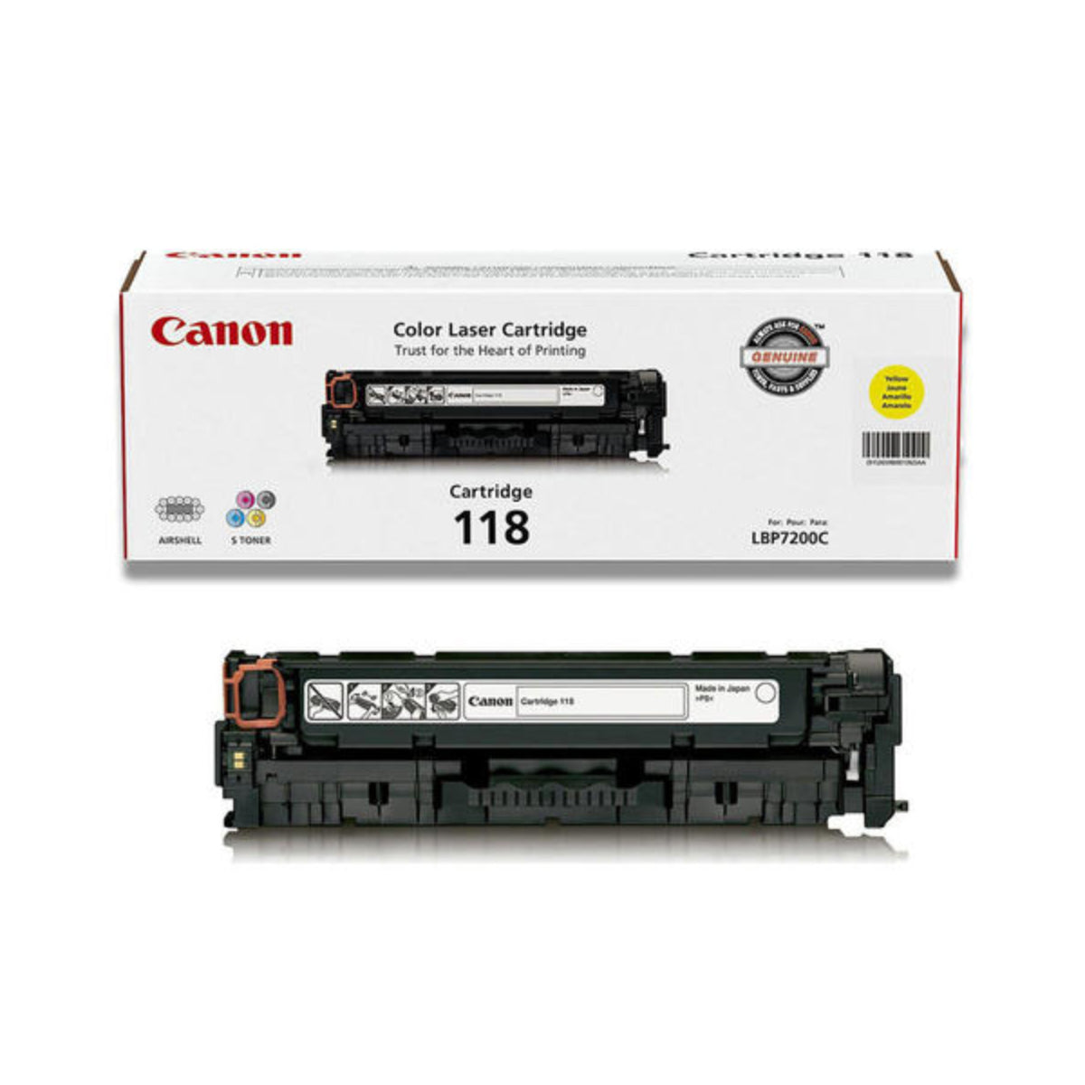 CANON 118 (2659B001) Yellow Original Toner Cartridge - Cartouches Certifiées