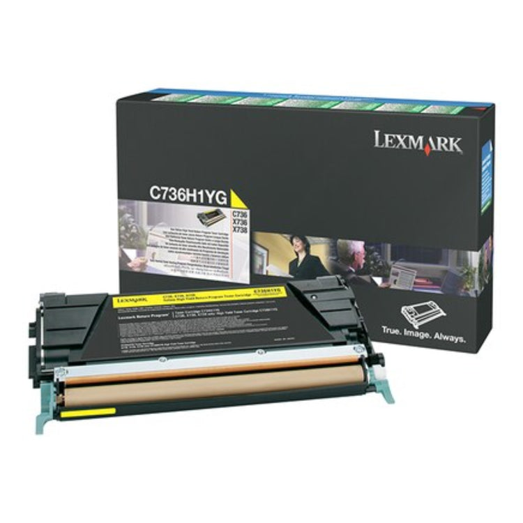 LEXMARK C736H1YG Yellow Original Toner Cartridge - Cartouches Certifiées