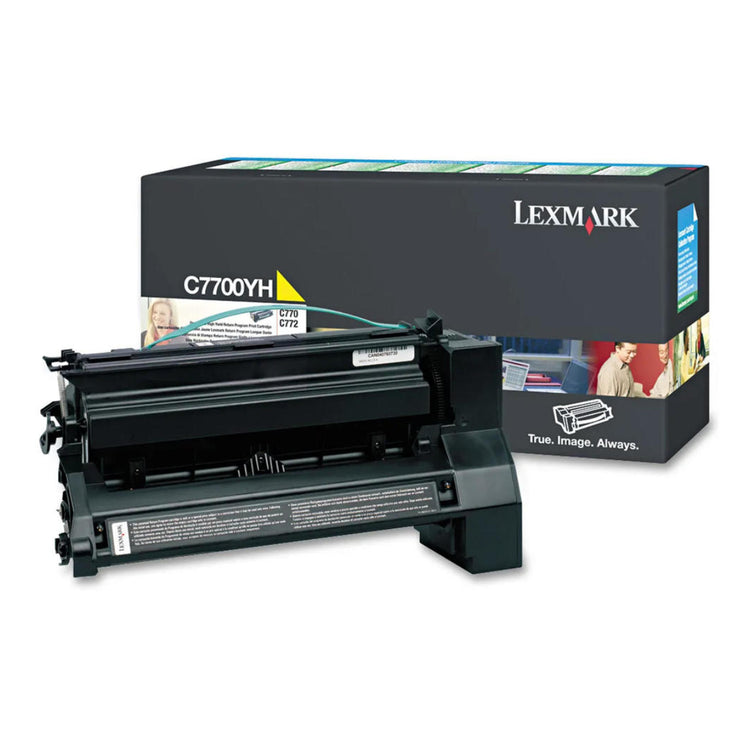 LEXMARK C7700YH Yellow Original Toner Cartridge - Cartouches Certifiées