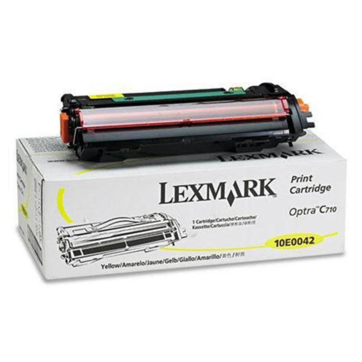 LEXMARK 10E0042 Yellow Original Toner Cartridge - Cartouches Certifiées
