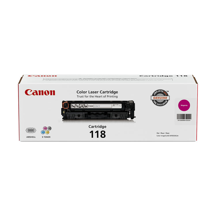 CANON 118 (2660B001) Magenta Original Toner Cartridge - Cartouches Certifiées