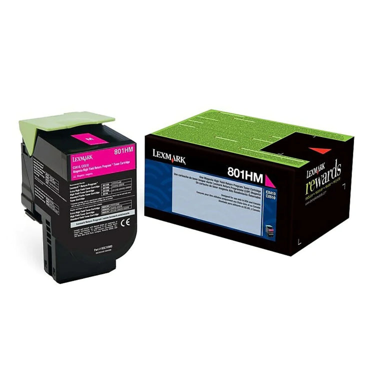 LEXMARK 80C1HM0 (80C0H30) Magenta Original Toner Cartridge - Cartouches Certifiées