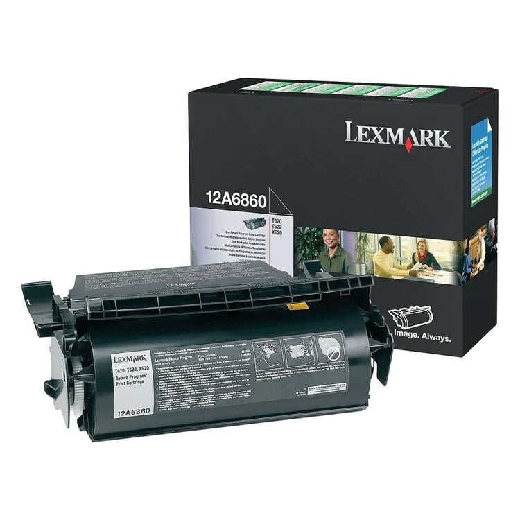 LEXMARK 12A6860 Black Original Toner Cartridge - Cartouches Certifiées